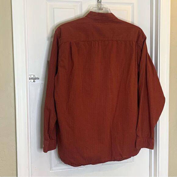 Columbia Long Sleeve Button Down Shirt Orange Red Size XL - Picture 4 of 8